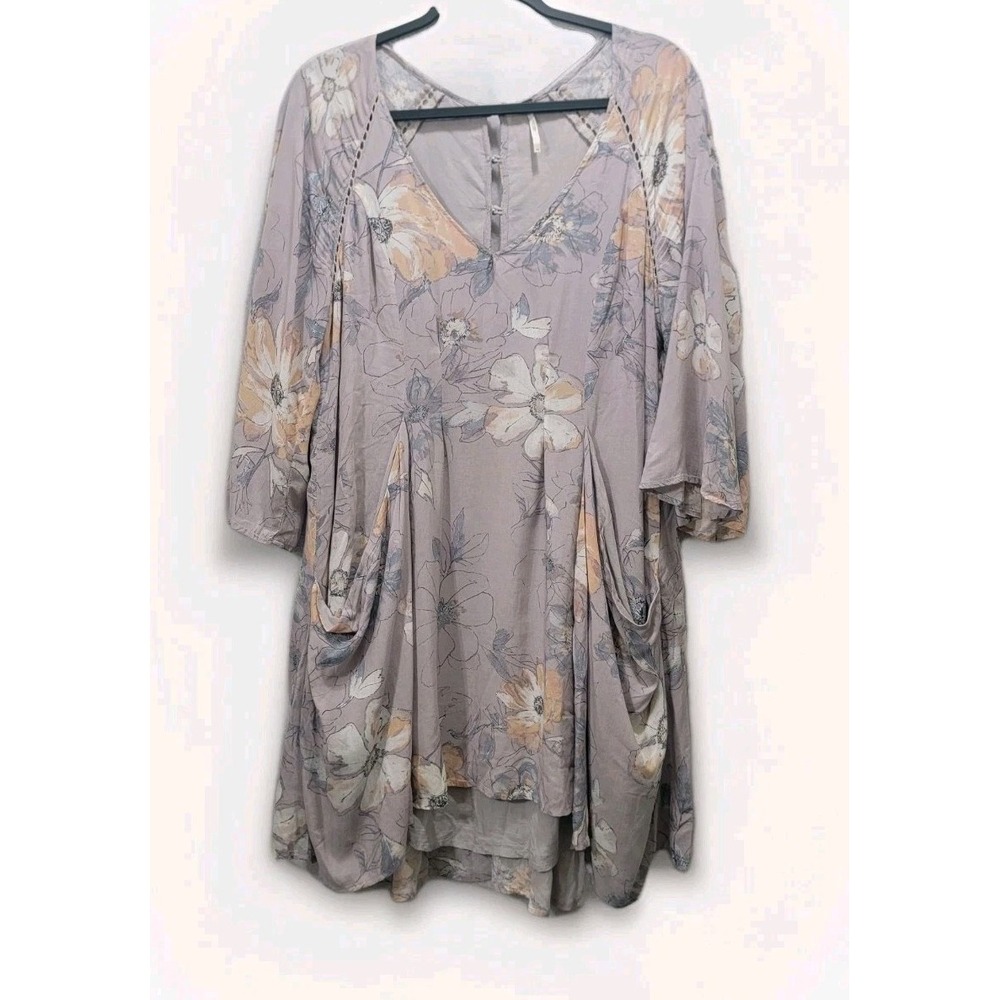 Free People Womens‎ Eyes on You Mini Dress Size 10 Florals Pockets Boho Festival